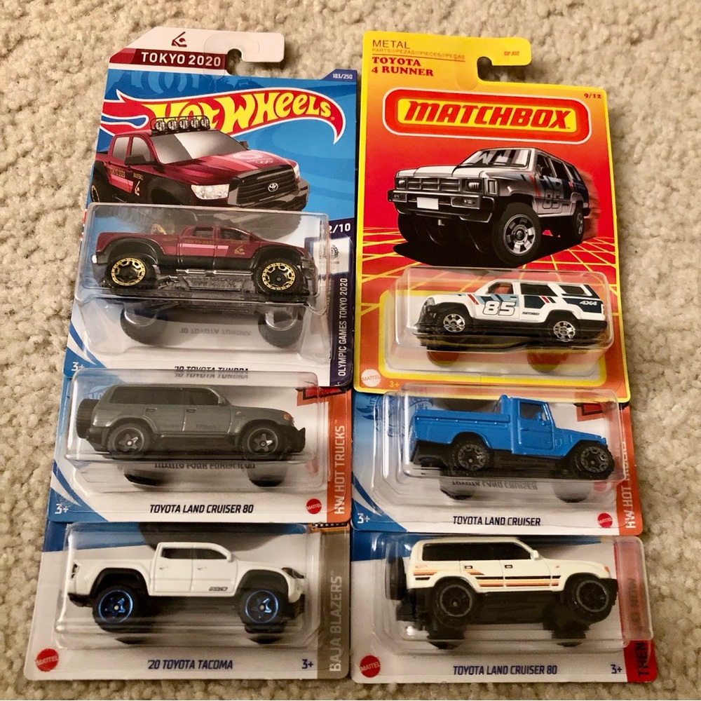 Hot Wheels/Matchbox Toyota Vehicles (6)